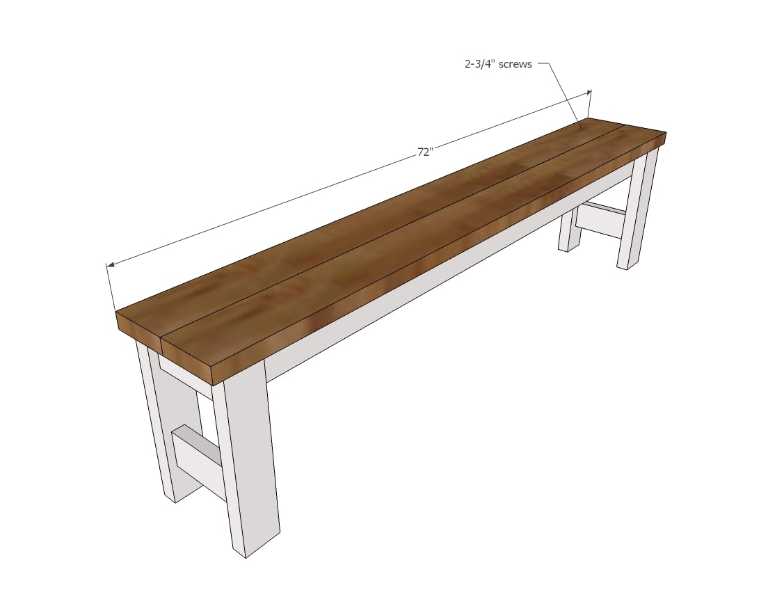 Beginner Farm Table Benches 2 Tools 20 in Lumber 